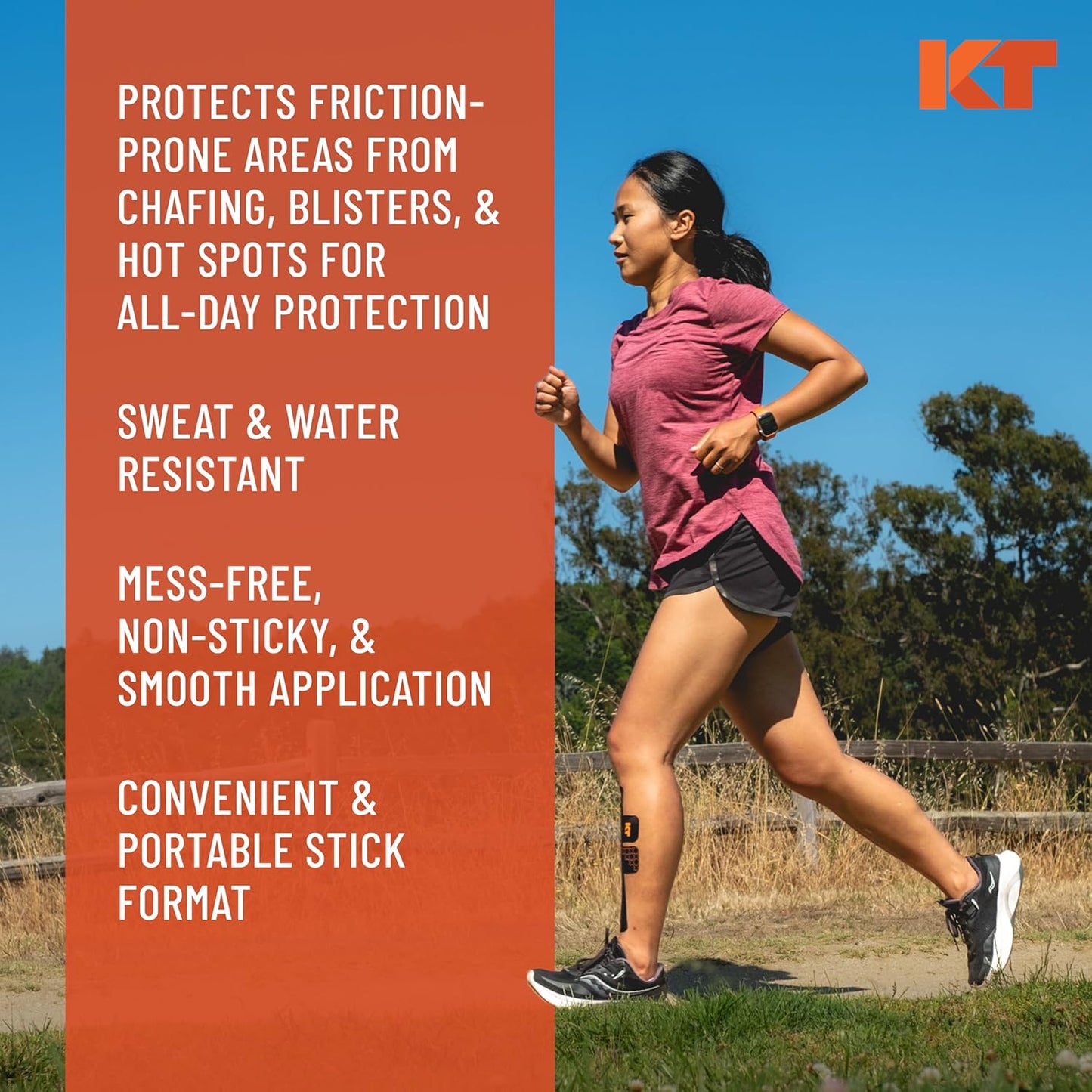 KT Tape Chafe-Safe Sticks for Chafing Prevention & Protection