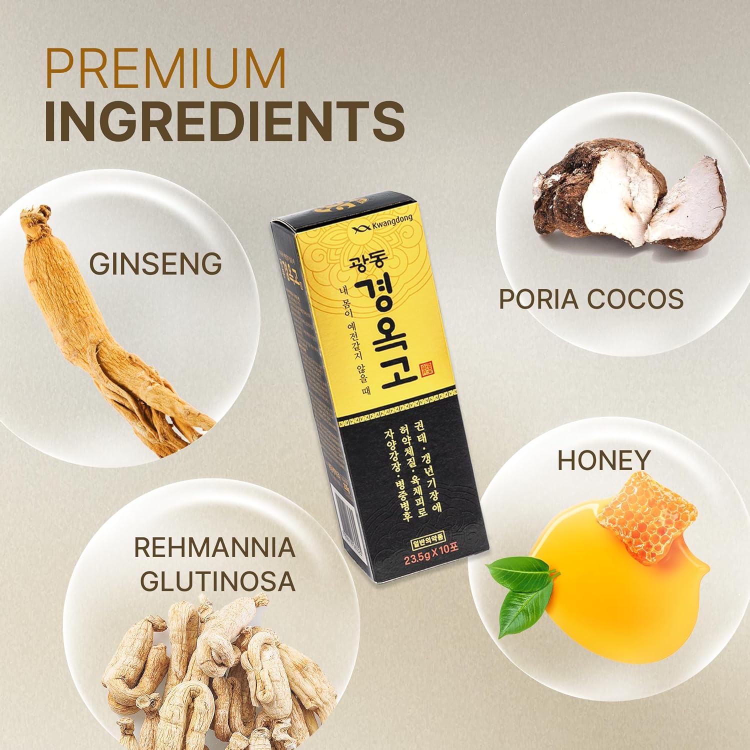 KWANGDONG Kyung Ok Ko Premium Korean Herbal Supplement - Natural Energy Booster for Men & Women (60 Capsules)