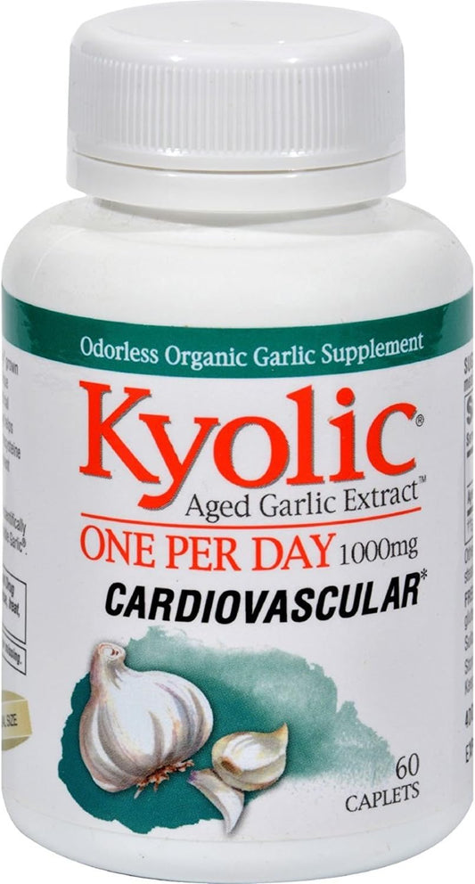 Kyolic Aged Garlic Extract Cardiovascular Support Supplement - 1000 mg - 60 Caplets