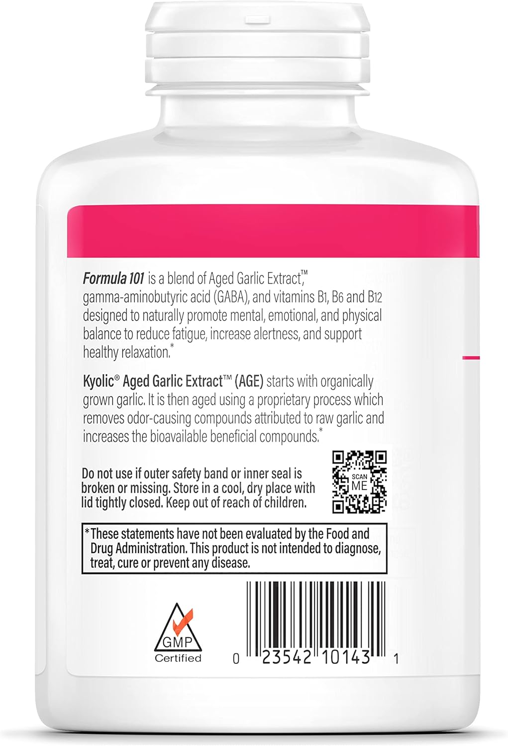 Kyolic Aged Garlic Extract Formula 101, 300 Capsules for Stress and Fatigue Relief