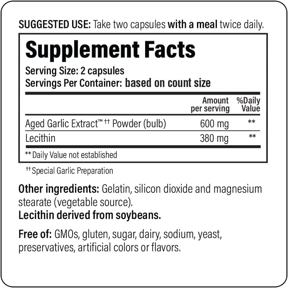 Kyolic Aged Garlic Extract Formula 104 for Cholesterol Health - 300 Capsules