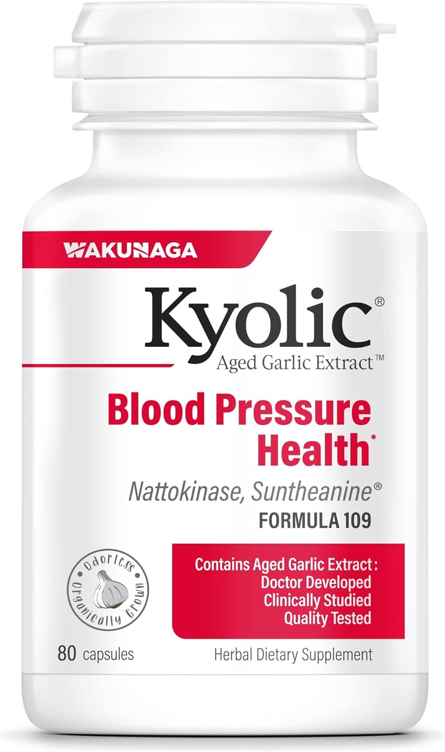 Kyolic Aged Garlic Extract Formula 109 Capsules for Blood Pressure Support