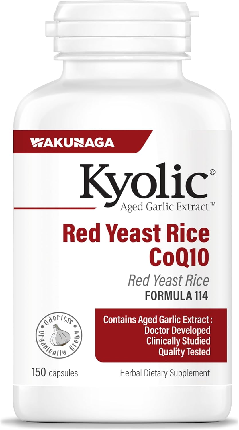 Kyolic Aged Garlic Extract Formula 114 with Red Rice Yeast and CoQ10 - 150 Capsules