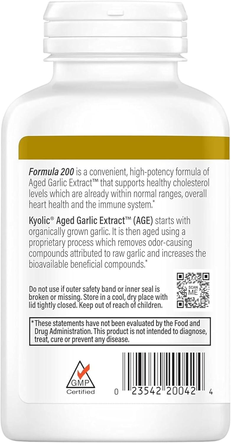 Kyolic Aged Garlic Extract Nutrition Bundle for Cardiovascular & Immune Support - Includes Reserve Formula 200 Capsules, 120 Count Capsules, and Multi-Purpose Key Chain