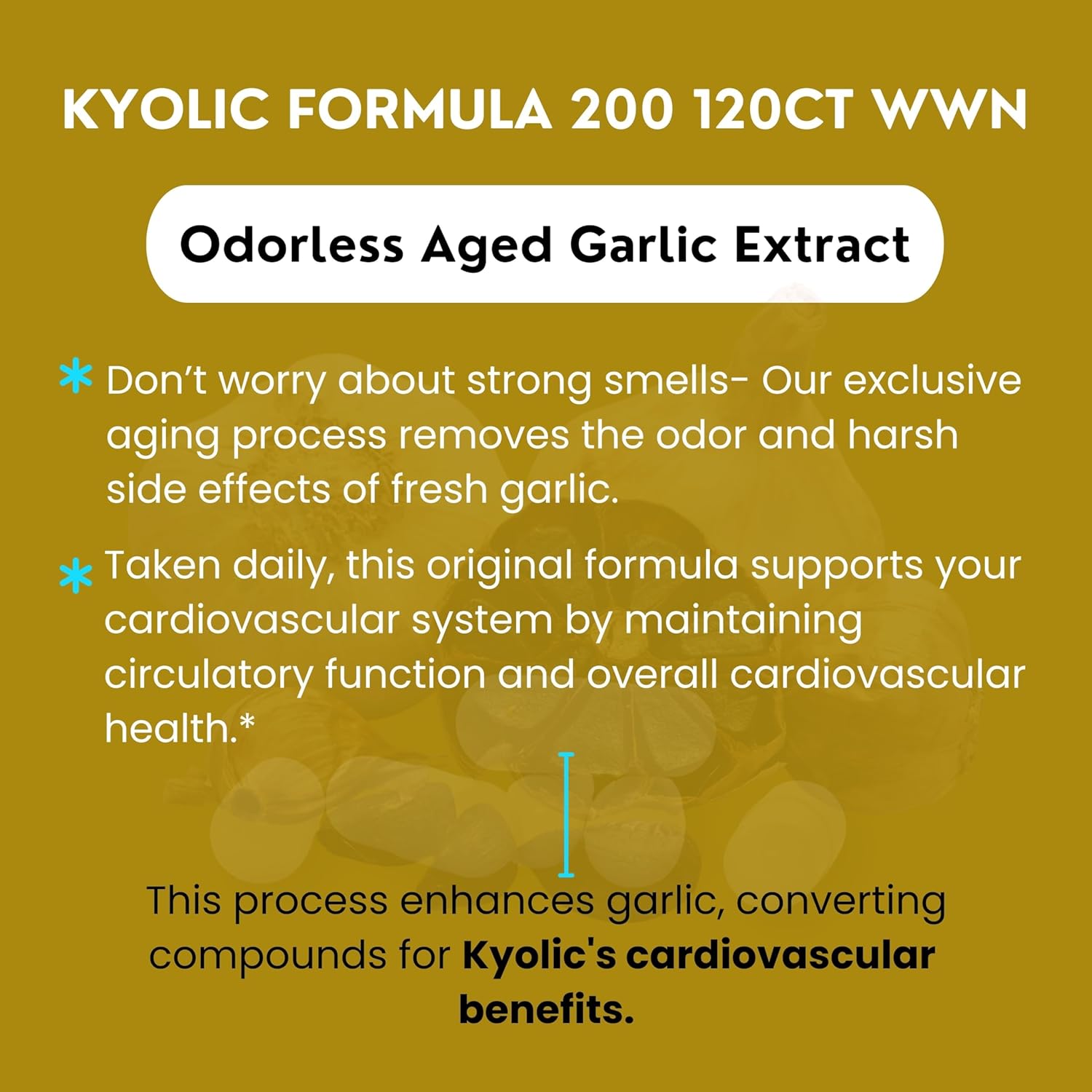 Kyolic Aged Garlic Extract Nutrition Bundle for Cardiovascular & Immune Support - Includes Reserve Formula 200 Capsules, 120 Count Capsules, and Multi-Purpose Key Chain