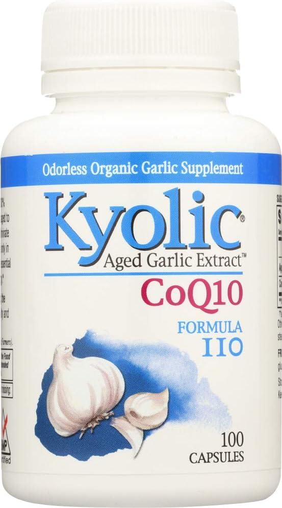 Kyolic Garlic Extract with Co-Q-10 Formula 110 - 100 Capsules