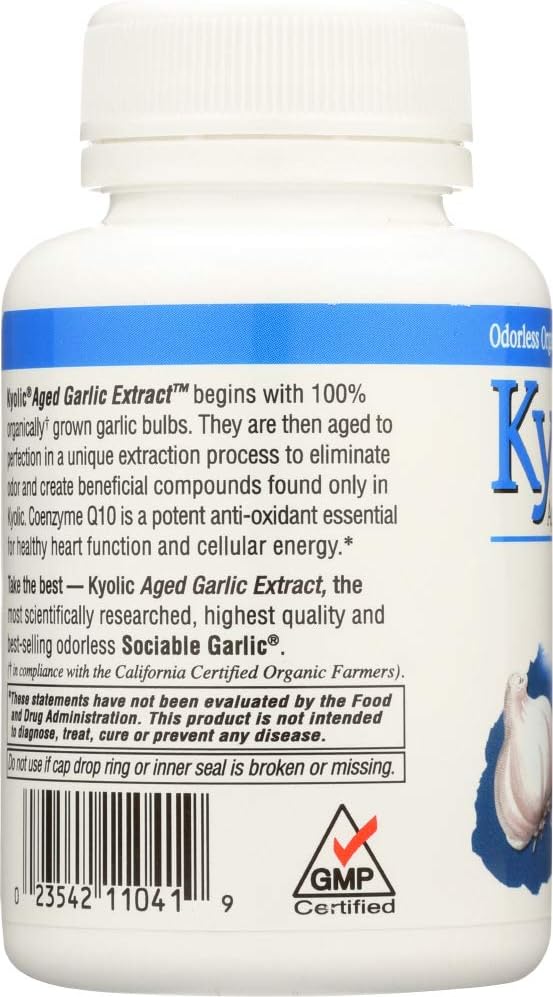 Kyolic Garlic Extract with Co-Q-10 Formula 110 - 100 Capsules