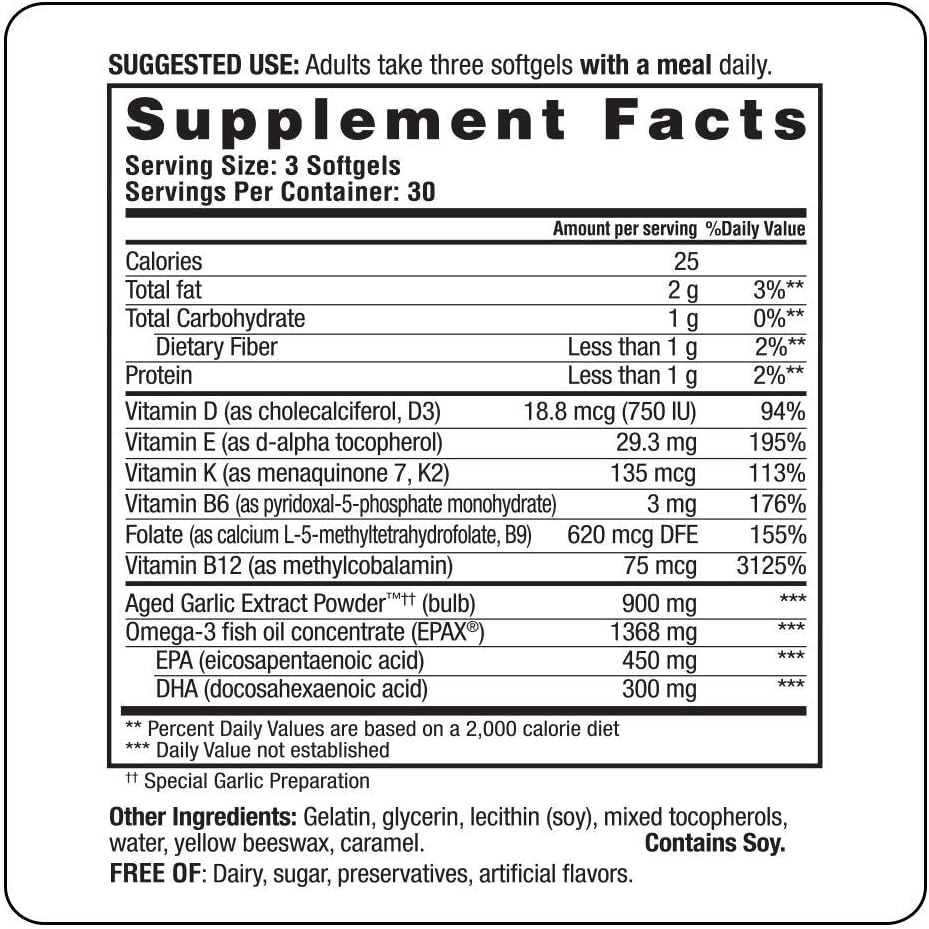 Kyolic Omeg-Age Softgels - Promotes Heart, Bone, and Immune Health - 90 Count