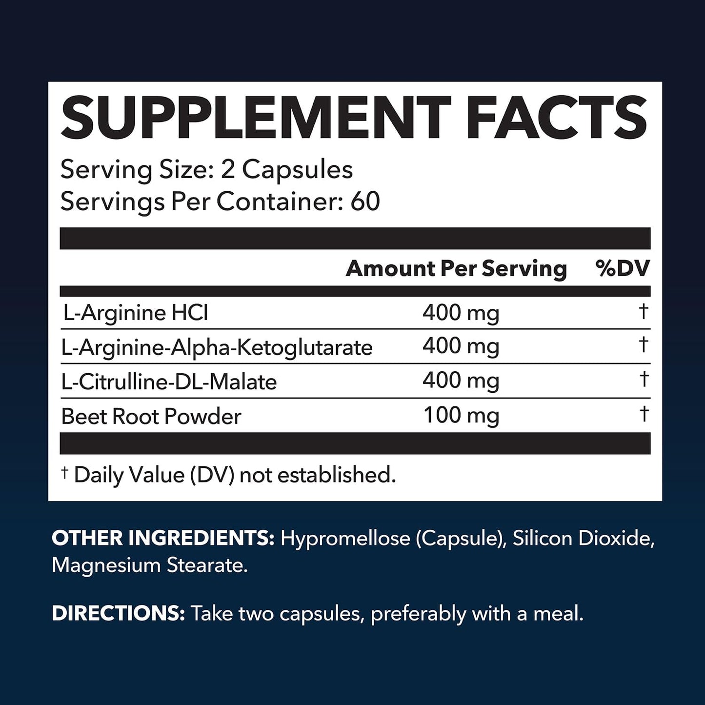 L-Arginine and L-Citrulline Capsules for Nitric Oxide Support - 120 Count Vegan Supplement for Performance and Endurance - 2 Month Supply