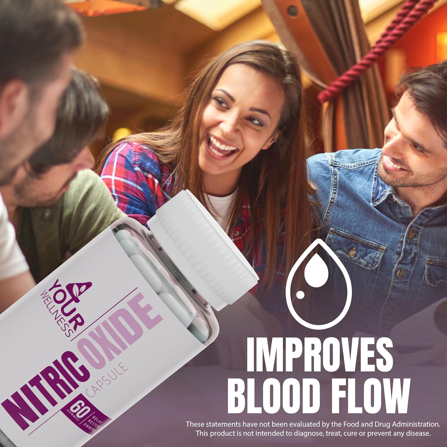 L-Arginine and L-Citrulline Nitric Oxide Supplement for Improved Blood Pressure and Circulation - 60 Capsules, Gluten Free, Non-GMO, Kosher Compliant