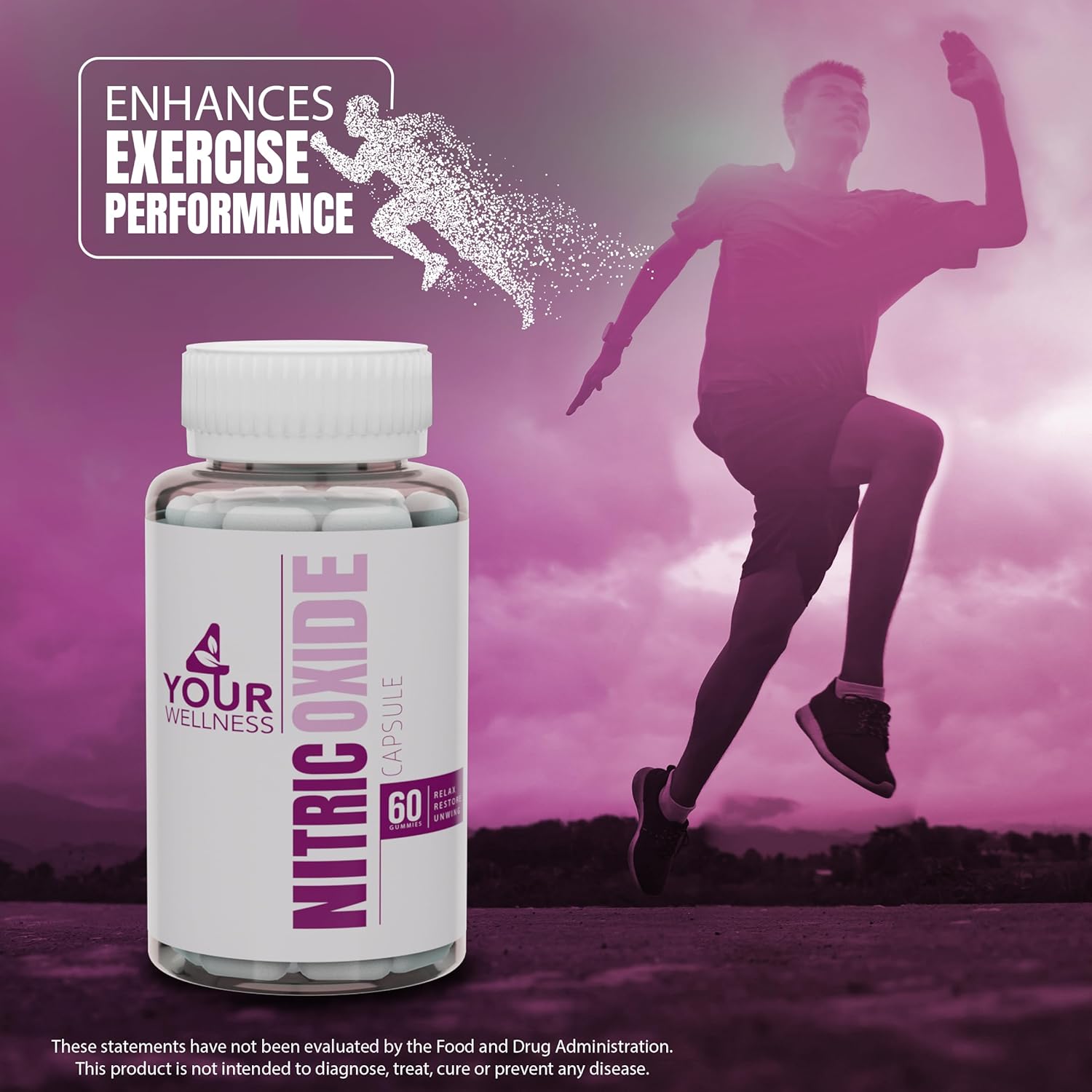 L-Arginine and L-Citrulline Nitric Oxide Supplement for Improved Blood Pressure and Circulation - 60 Capsules, Gluten Free, Non-GMO, Kosher Compliant