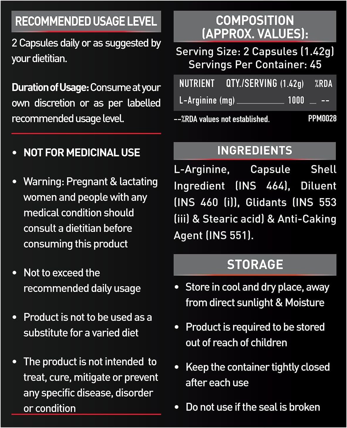 L-Arginine Capsules for Nitric Oxide Support - 90 Pack