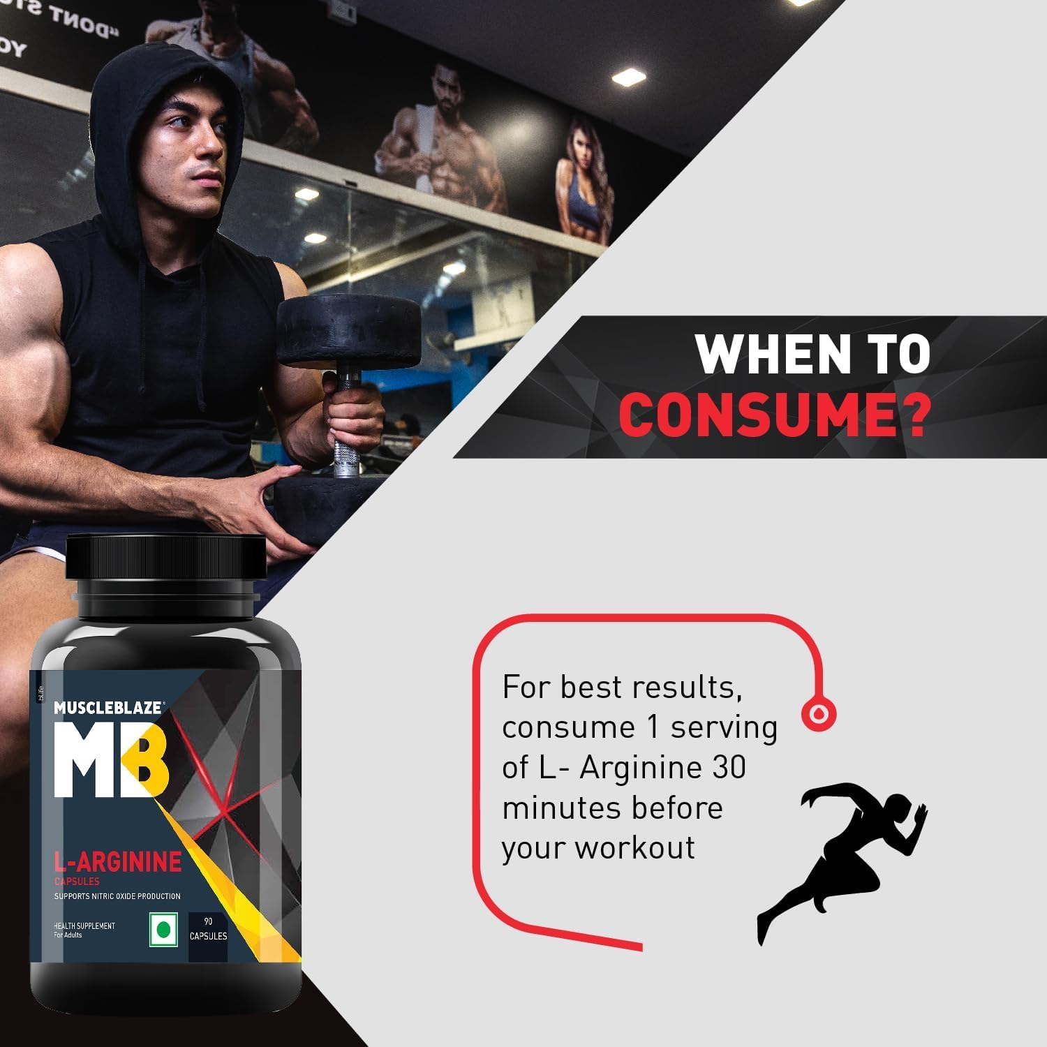 L-Arginine Capsules for Nitric Oxide Support - 90 Pack