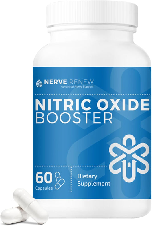 L-Arginine Hydrochloride Nitric Oxide Booster for Nerve Nourishment - 60 Capsules