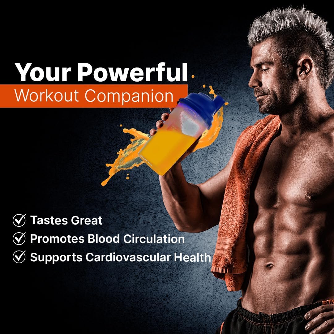 L-ARGININE PRO Powder Supplement | 5,500mg L-arginine + 1,100mg L-Citrulline | Orange Flavor | 3 Jars