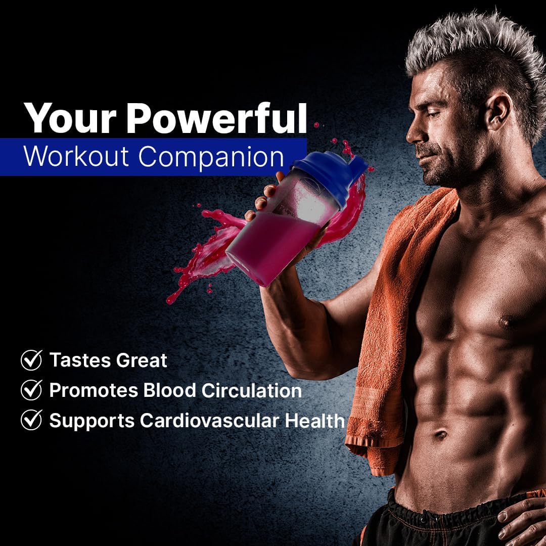 L-ARGININE PRO Powder Supplement for Nitric Oxide Boost with L-Citrulline - 5,500mg L-Arginine, 1,100mg - Grape Flavor for Endurance & Heart Health