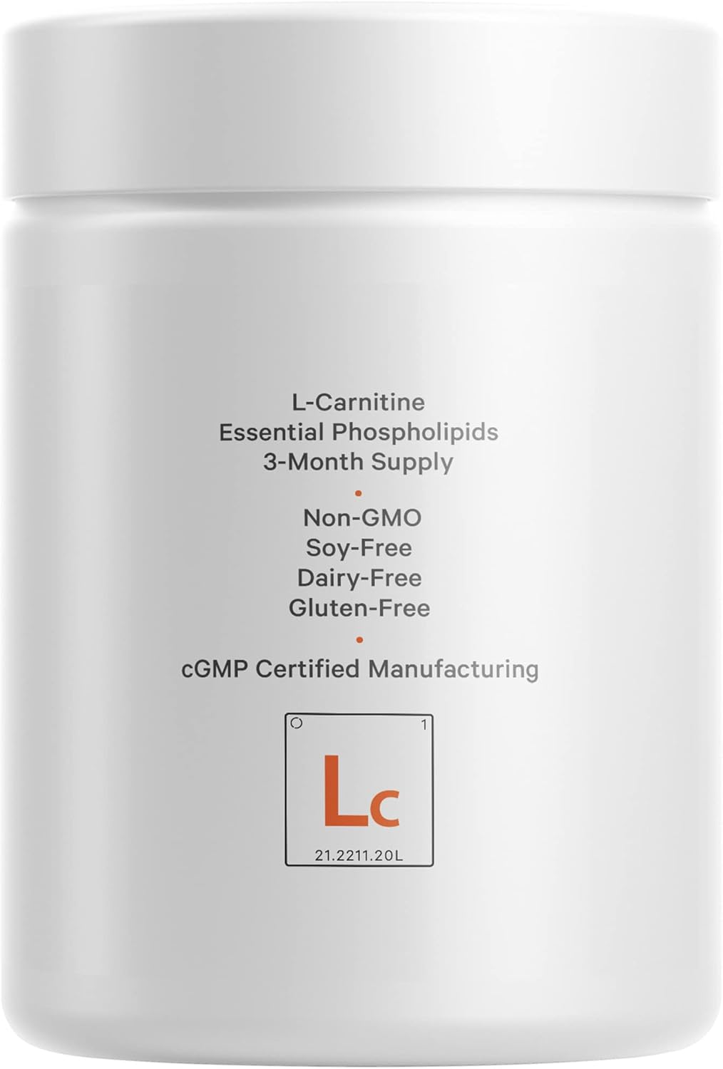 L-Carnitine Liposomal Supplement - 500mg L-Tartrate per Serving - Free-Form Amino Acid - Vegan, Non-GMO - 90 Capsules