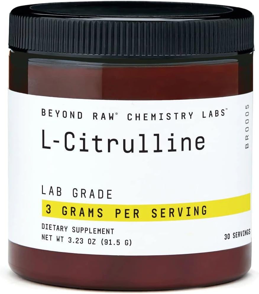 L-Citrulline Powder by BEYOND RAW Chemistry Labs | Enhances Peak Performance | 30 Servings included