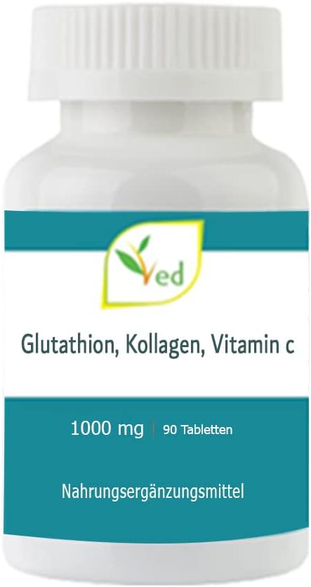 L-Glutathione Tablets with Collagen and Vitamin C - 1000mg x 90 Tablets
