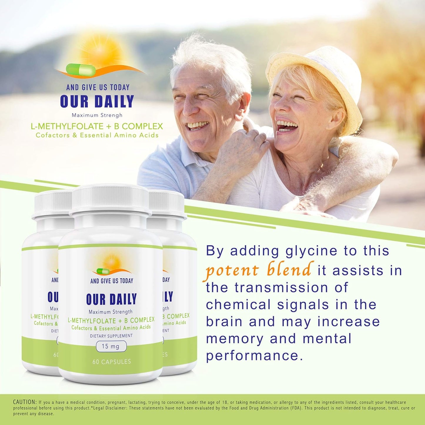 L-Methylfolate B Complex with Essential Amino Acids - Active Folate, Methylated B12, B6 - 60 Count