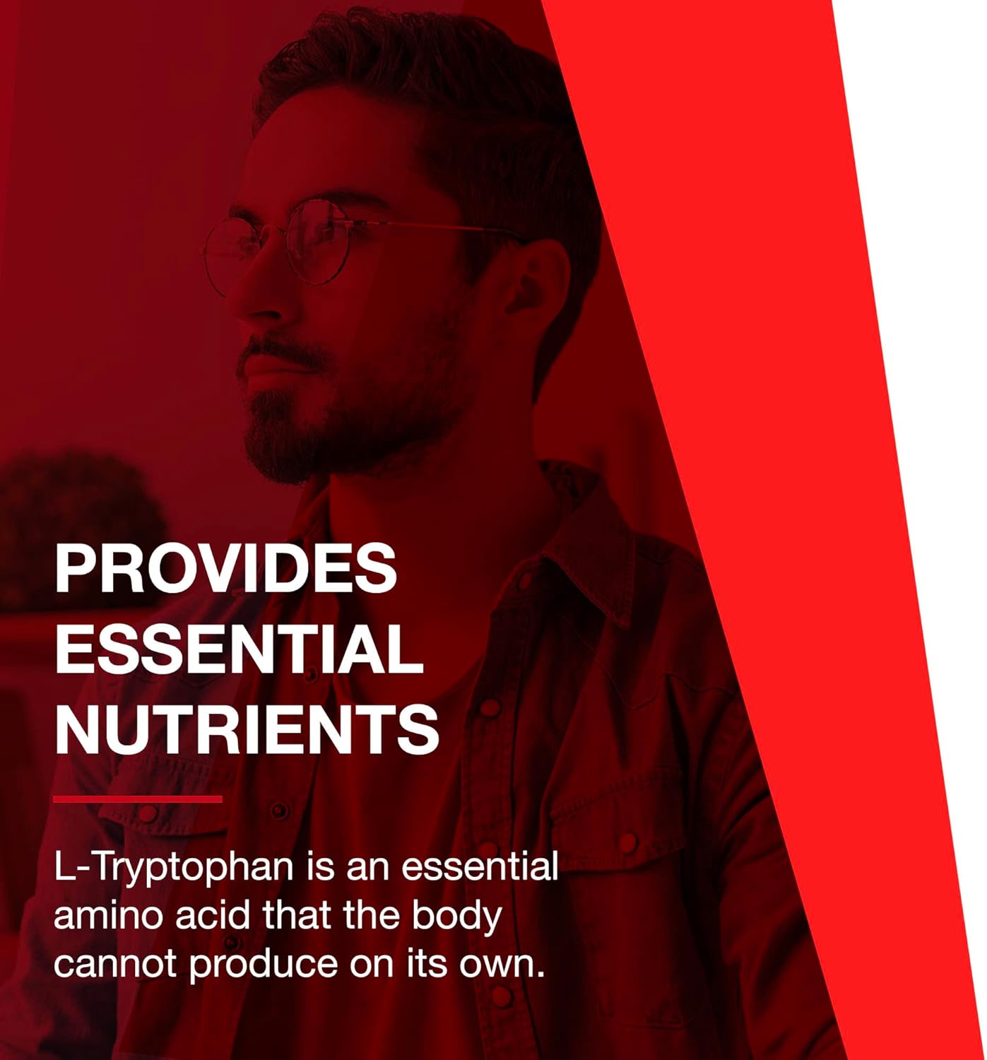 L-Tryptophan 500 mg - 120 Vegetable Capsules by Protocol For Life Balance