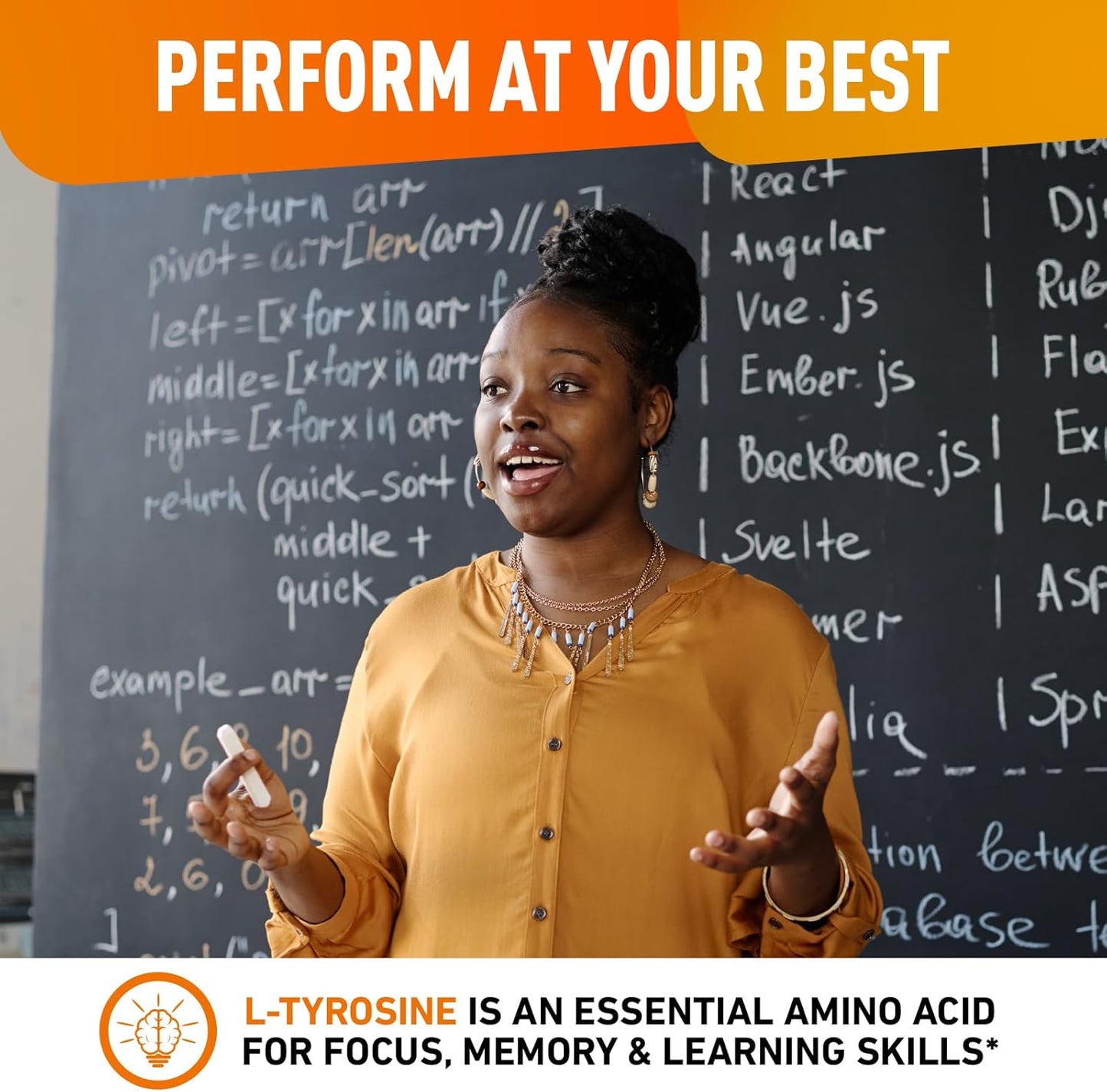 L-Tyrosine Gummies - Vegan Supplement for Focus, Mood & Energy - 1000MG per Serving - 60 Gummies