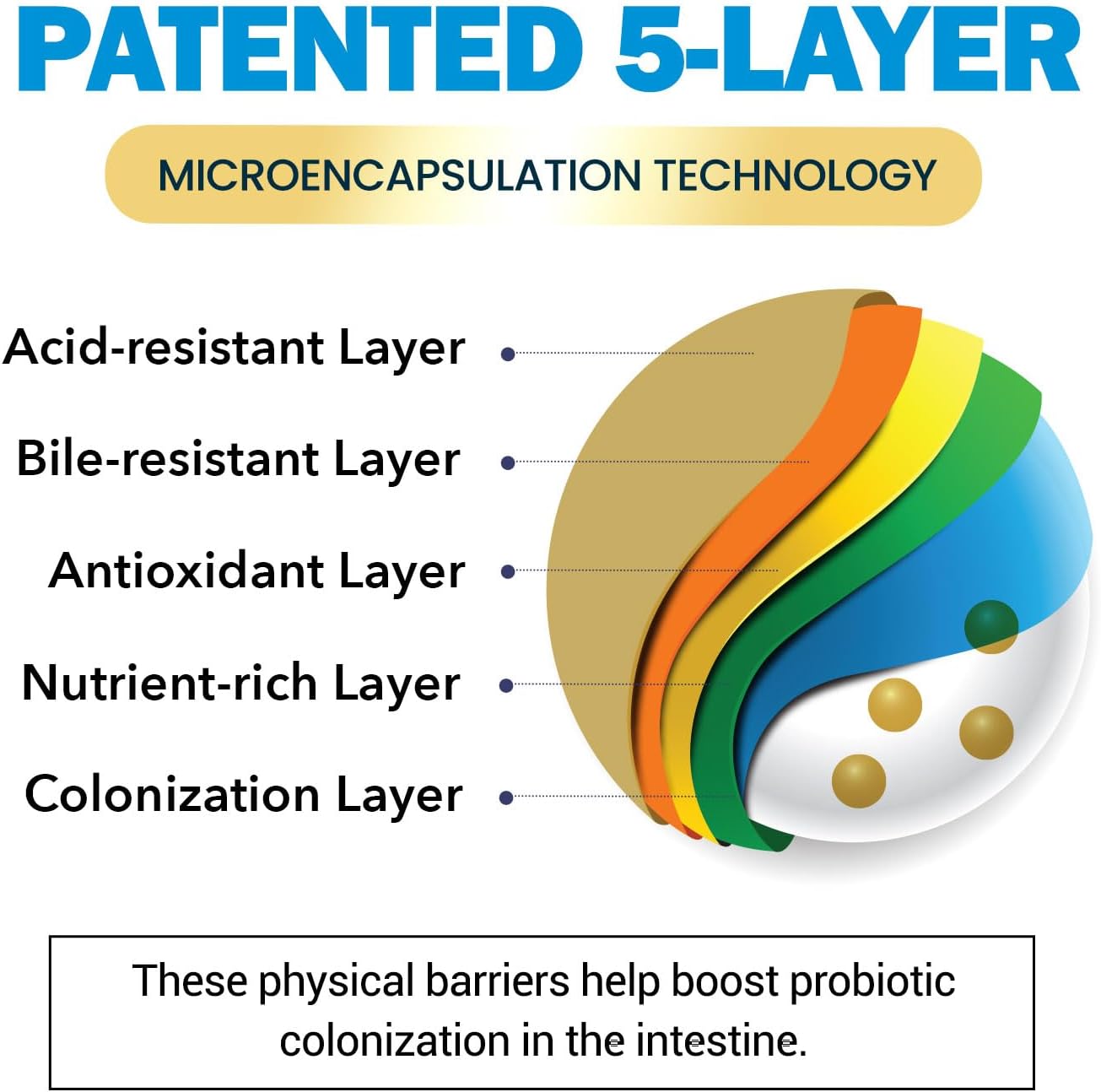 LABO Nutrition FloraGenesis Probiotics 50 Billion CFU - 15 Strains, 600x More Survivability, Delayed Release, Stomach Acid Resistant - Gut & Digestive Health - 30 Bags
