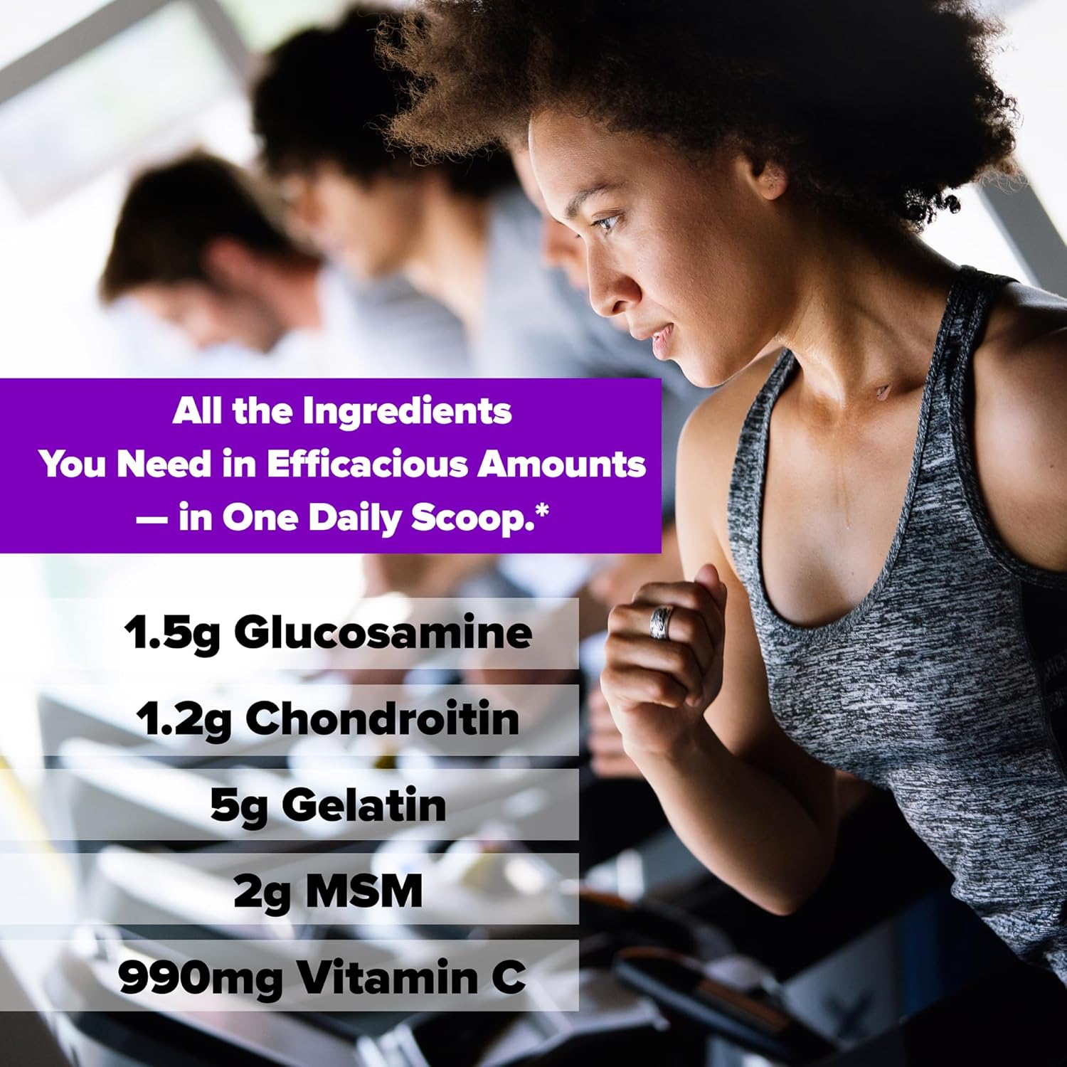 Labrada Nutrition Elastijoint Grape Glucosamine Joint Support Powder for Men & Women - Bone Health Supplement with Chondroitin - Gluten-Free Formula