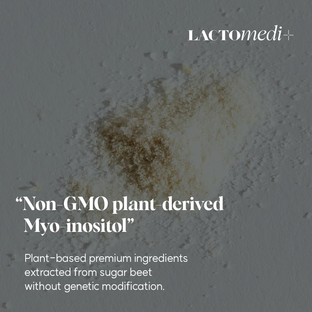 LACTOMEDI Inositol for Women | Hormone Balance & Fertility Support | Boost Progesterone | 4000mg Myo-Inositol 100mg D-Chiro-Inositol | 30 Day Supply