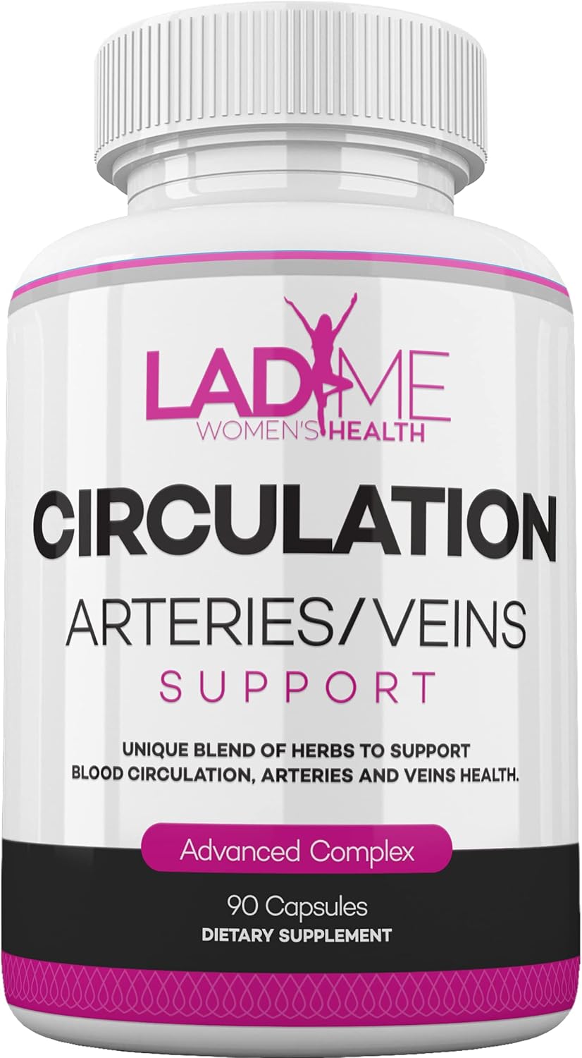 LadyMe Women's Circulation and Vein Support Supplement - Reduce Leg Discomfort & Boost Cardiovascular Health - 90 Capsules for 3 Months