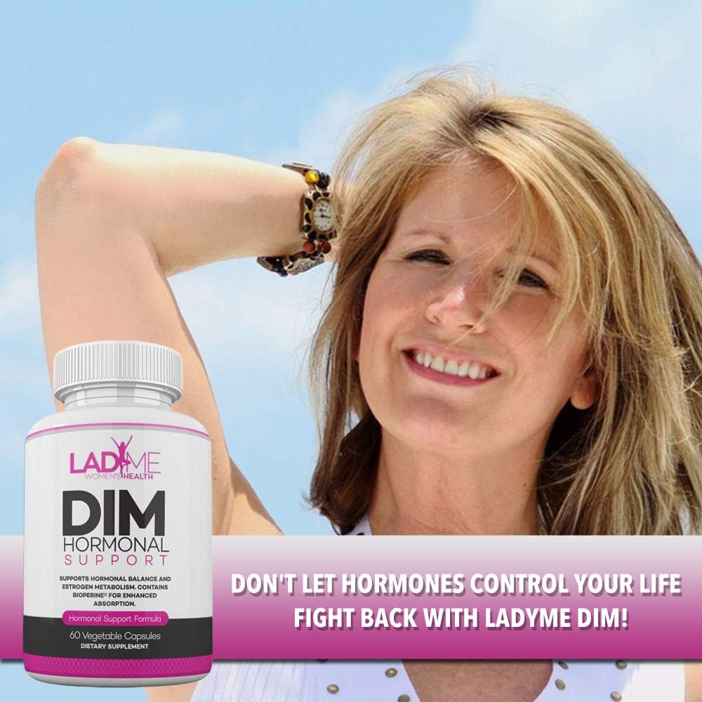 LadyMe Women's Health DIM Complex 150mg Supplement - Menopause Relief with Bioperine & Broccoli - Estrogen Metabolism Balancing Pills - 60 Capsules