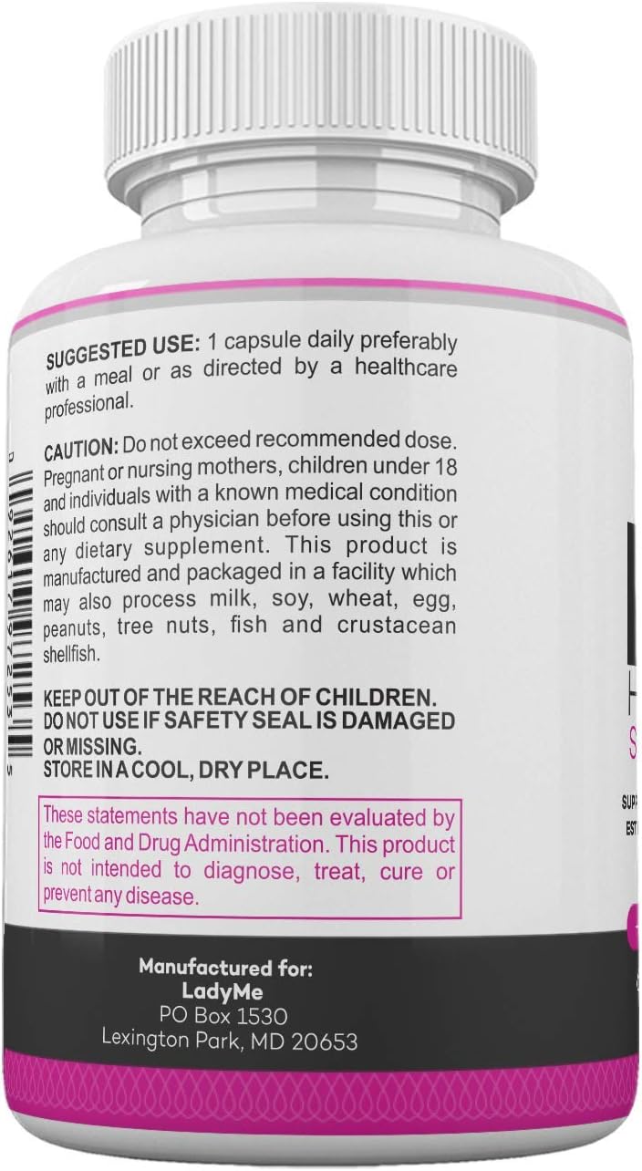 LadyMe Women's Health DIM Complex 150mg Supplement - Menopause Relief with Bioperine & Broccoli - Estrogen Metabolism Balancing Pills - 60 Capsules