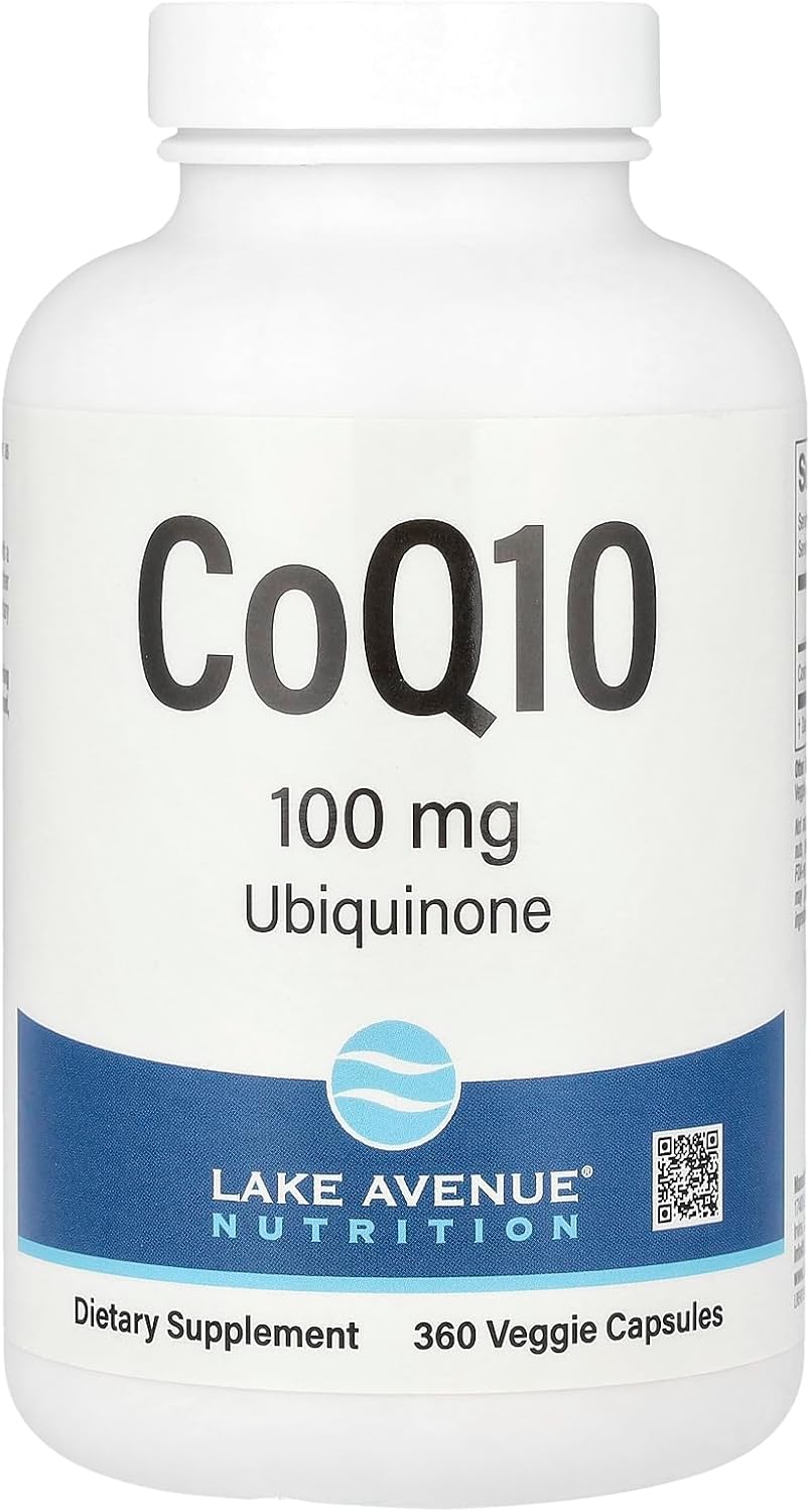 Lake Avenue CoQ10 Nutrition - 100 mg Ubiquinone Supplement for Antioxidant Support - 360 Gluten Free, Non-GMO Veggie Capsules