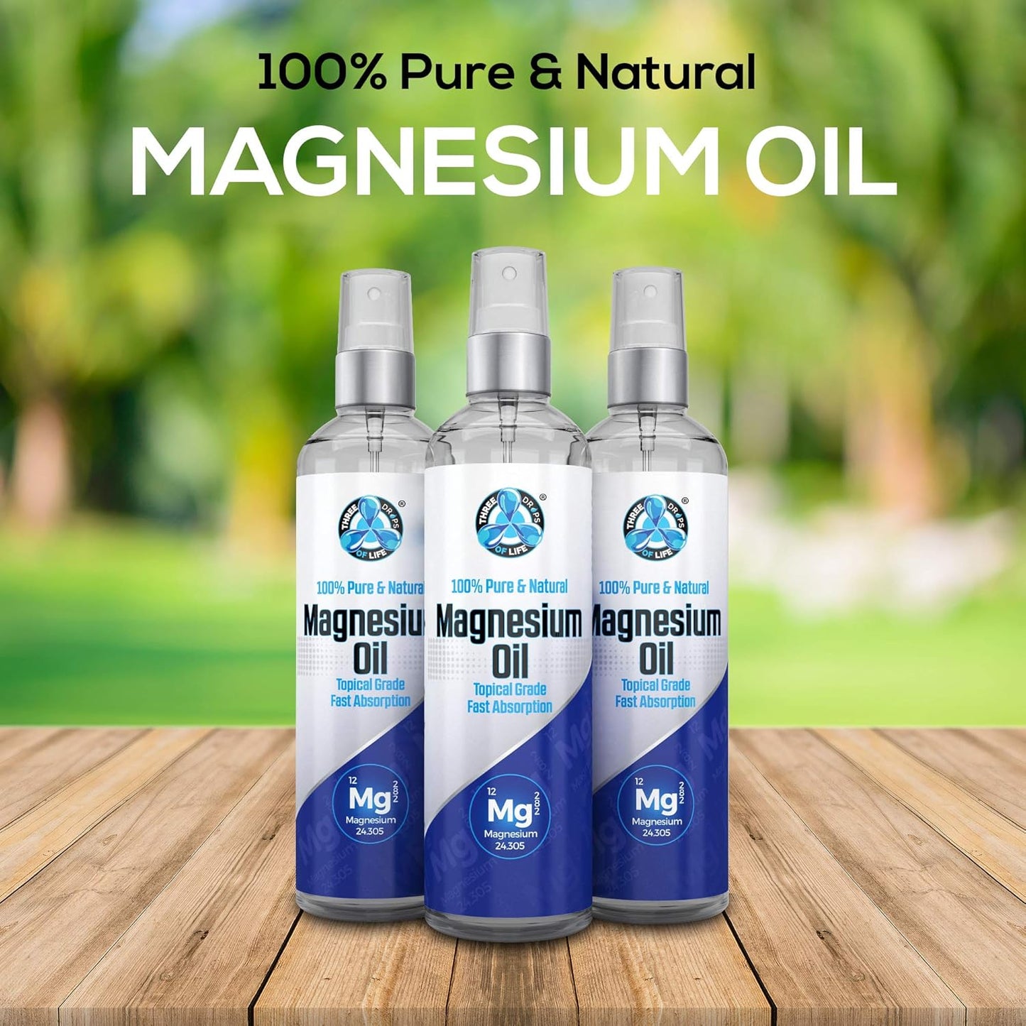 Large 8 fl oz Pure Magnesium Oil Spray - 100% Natural USP Grade, Zechstein Seabed Source, No Added Minerals - Official Zechstein Inside Distributor