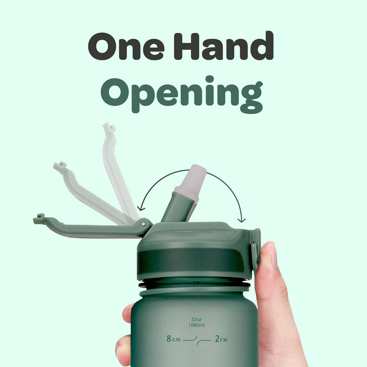 Large BPA Free Hydracy Water Bottle with Time Marker, No Sweat Sleeve, Leak Proof Gym Bottle, Fruit Infuser Strainer, Times to Drink - Perfect for Fitness, Sports, Outdoors - Stay Hydrated!
