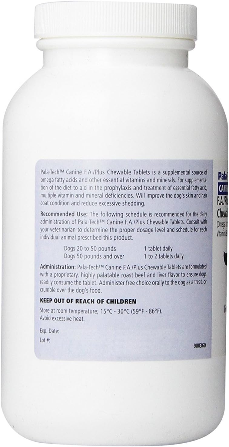 Large Dog 60 Count Pala-Tech Pala-Tech F/A Plus Chew Tabs