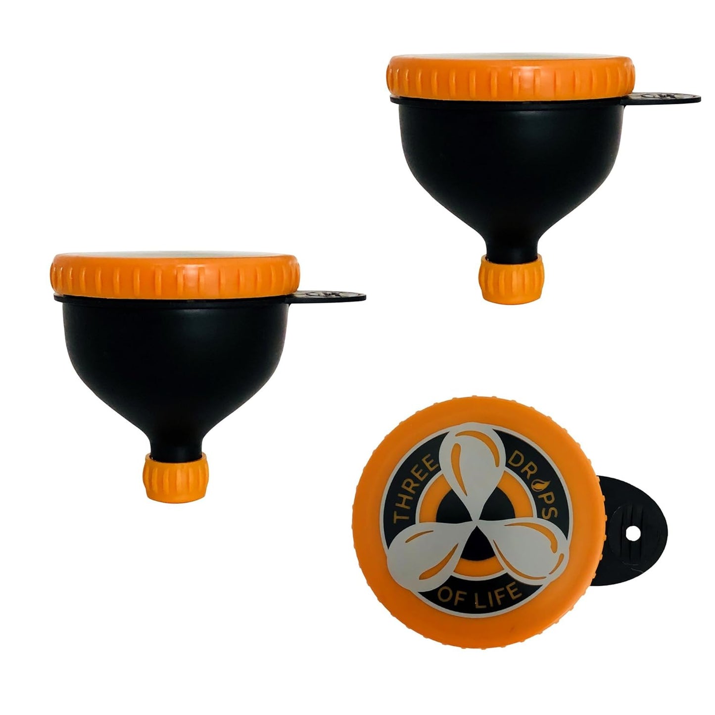 Large On The Go Funnels for Protein Supplements - Three Drops of Life Fill N Run (2 Pack, 230ML) | Ideal for Pre and Post Workout