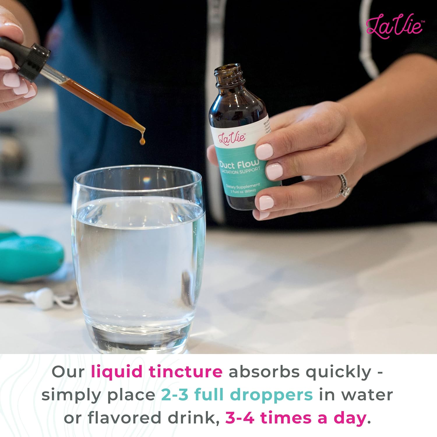 LaVie Duct Flow Lactation Support - Herbal Supplement for Clogged Milk Duct Relief and Breast Engorgement (2 Fl. Oz)