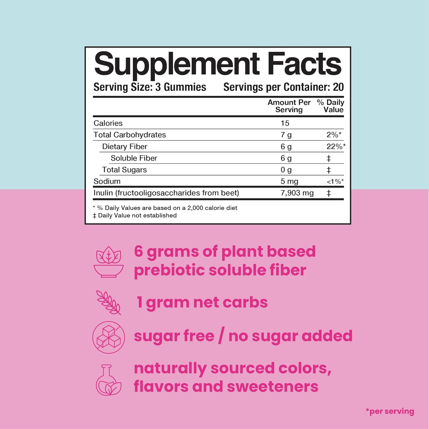 LaVie Fiber Gummies for Women - Sugar-Free Prebiotic Fiber Supplements for Pregnancy and Postpartum - 60 Count Mixed Fruit Gummies