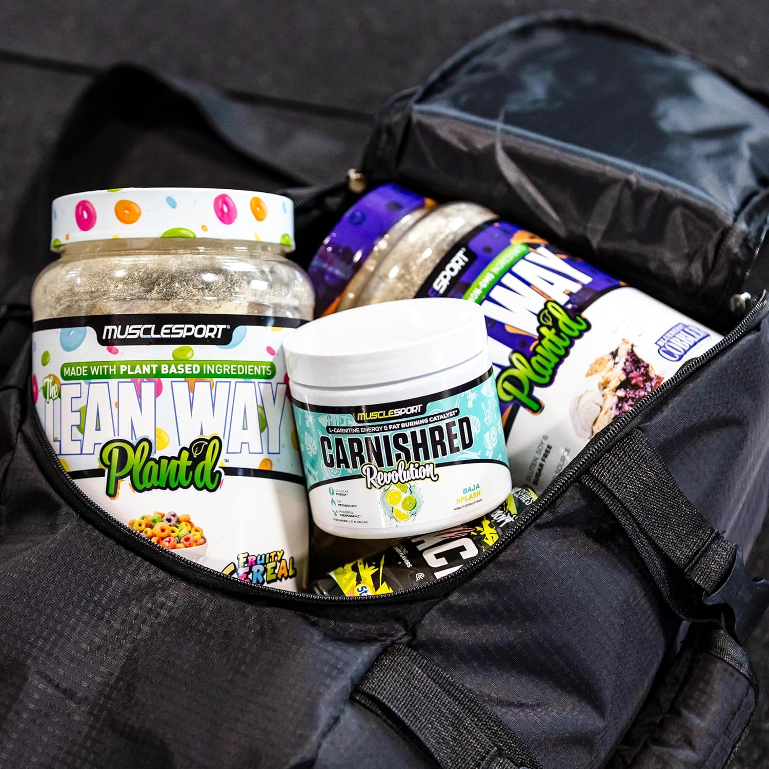 Lean Way Plant Protein: Pea & Brown Rice Blend with CLA, MCT, L-Carnitine - 20 Servings (Fruity Cereal)