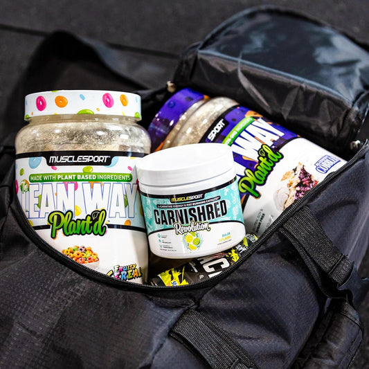 Lean Way Plant Protein: Pea & Brown Rice Blend with CLA, MCT, L-Carnitine - 20 Servings (Fruity Cereal)