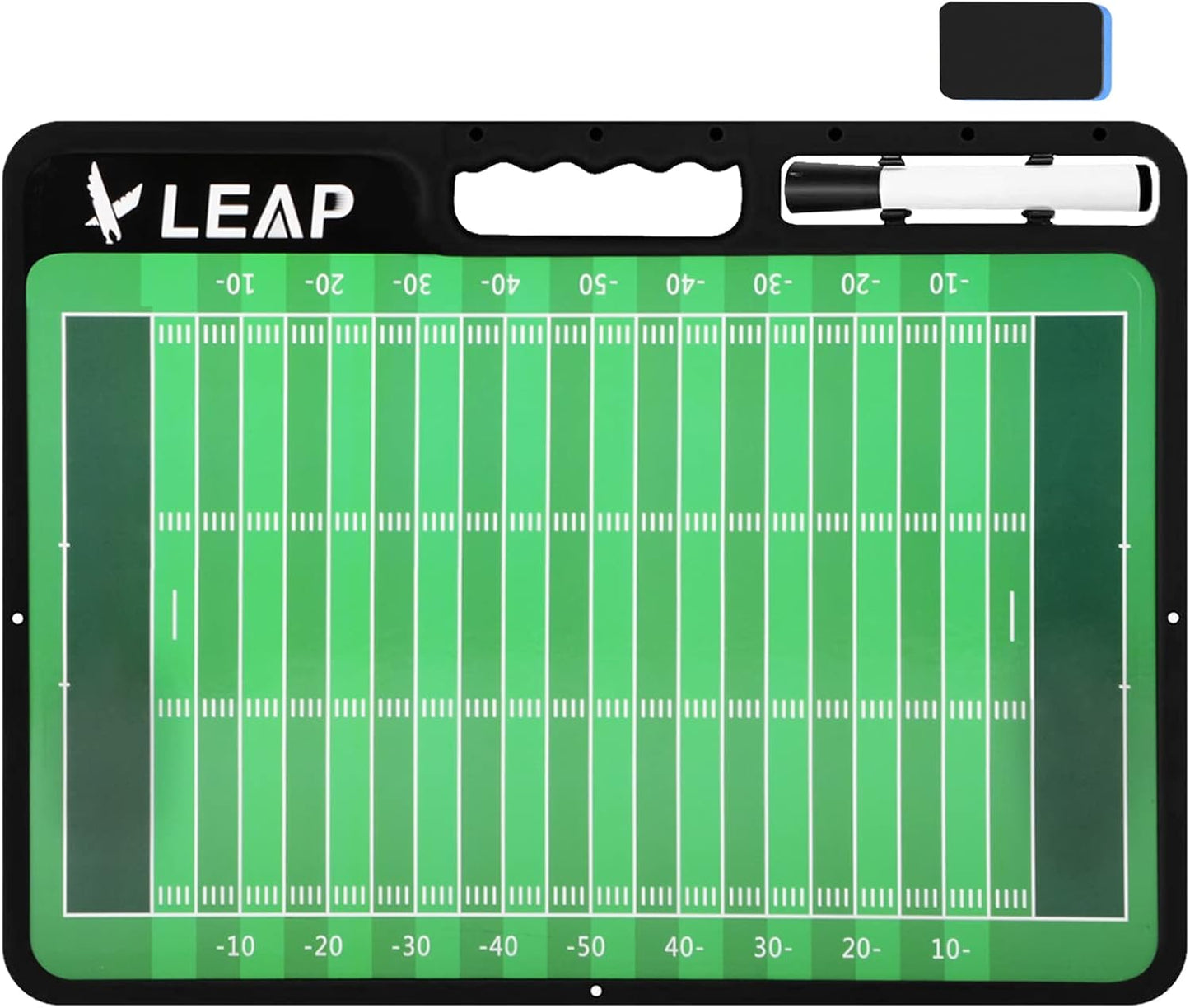 LEAP Coach Board Premium Tactical Clipboard with Full & Half Court Dry Erase Marker - Ideal for Basketball, Baseball, Soccer, Football, Hockey