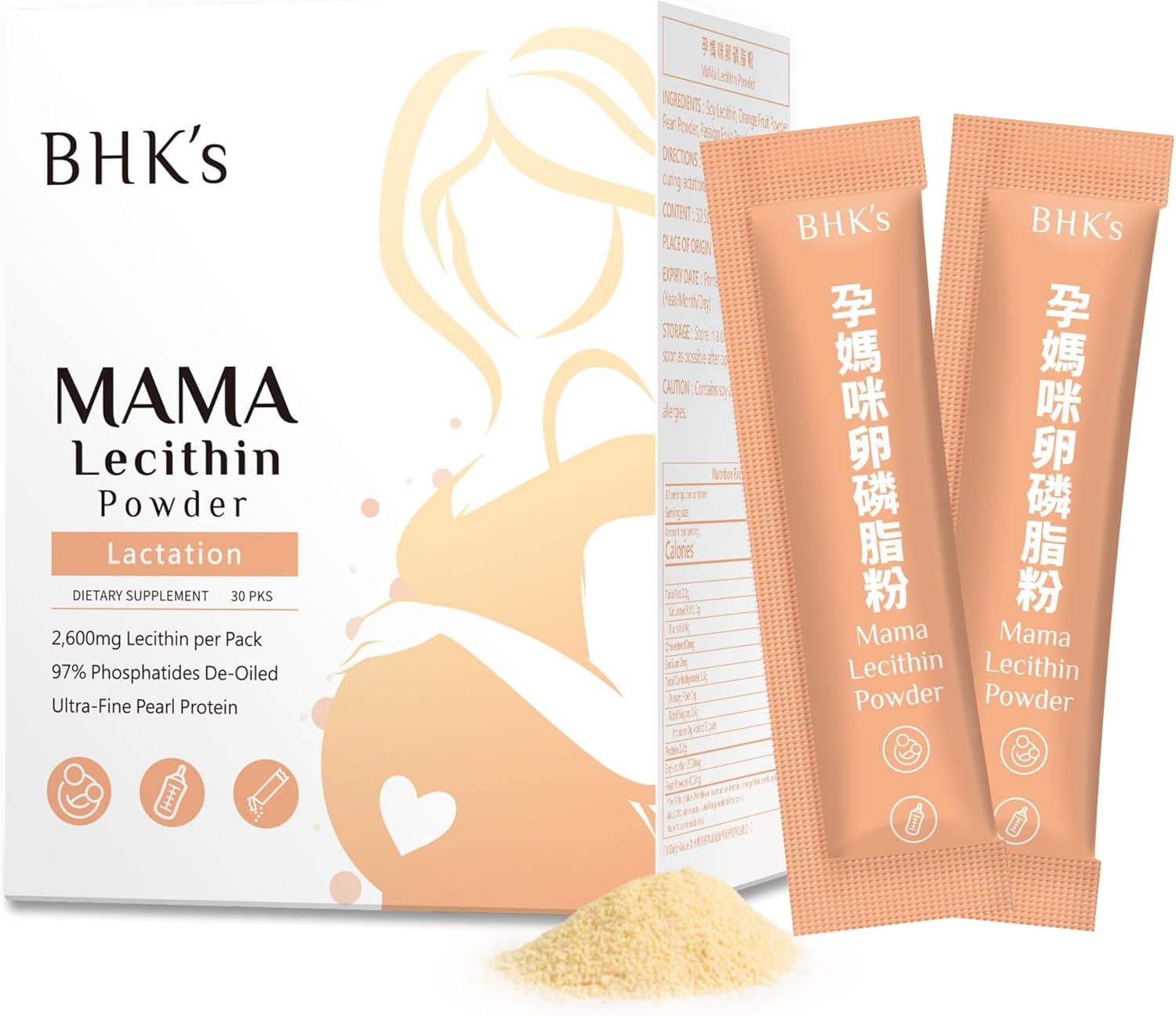 Lecithin Sticks for Clogged Milk Ducts, Enhance Breastfeeding and Nutrition, 30 Pack