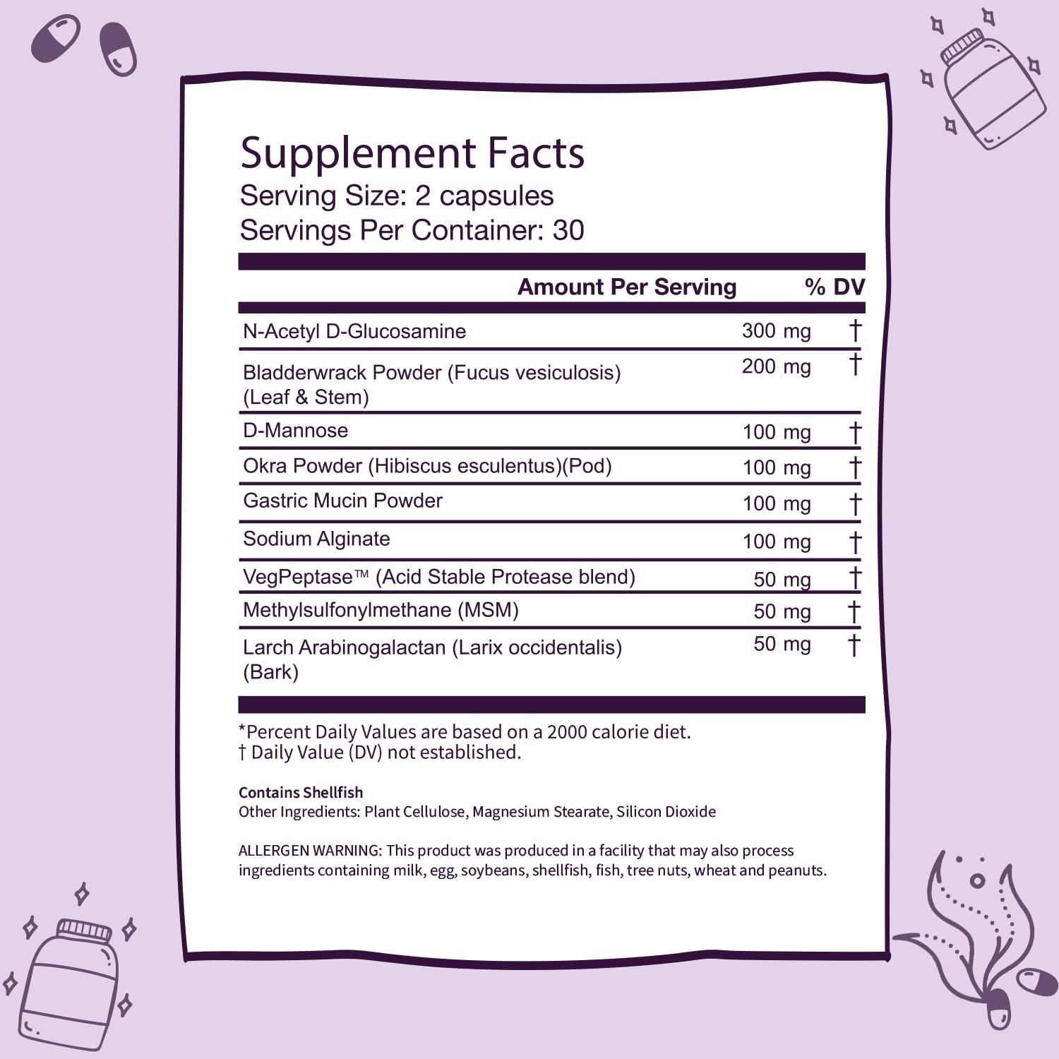 Lectin Defense Supplement with MSM and Digestive Enzymes for Intestinal Health - Non-GMO, Gluten Free - 60 Capsules