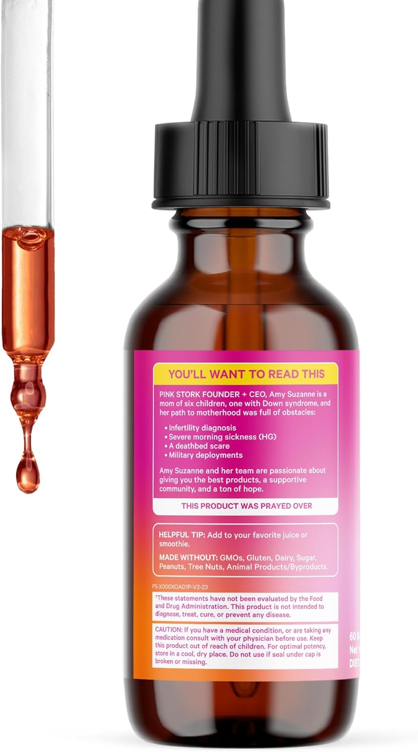 Lemon Peel Liquid Folate: Natural Folic Acid with Vitamin C, Prenatal Vitamins for Women, 2 oz