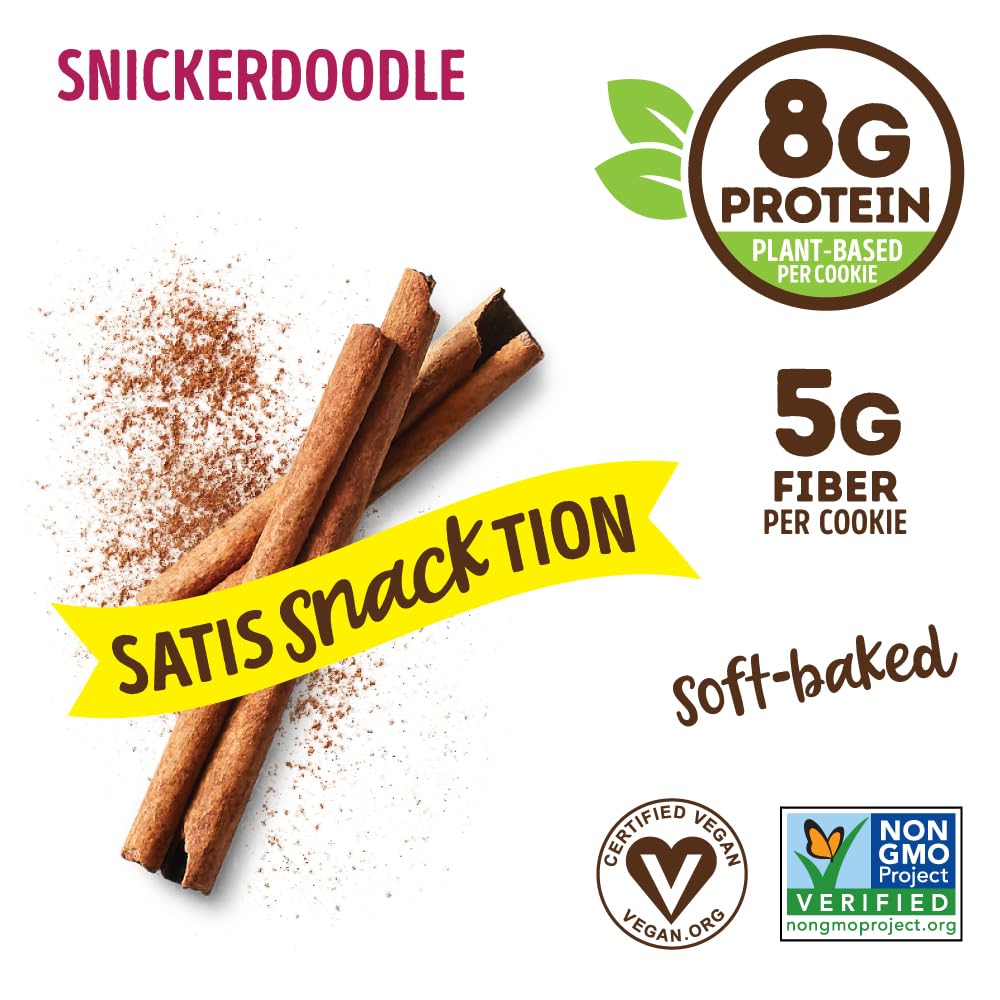 Lenny & Larry's Snickerdoodle Complete Cookie - Soft Baked Vegan Snack with 8g Plant Protein - Non-GMO (12 Pack)