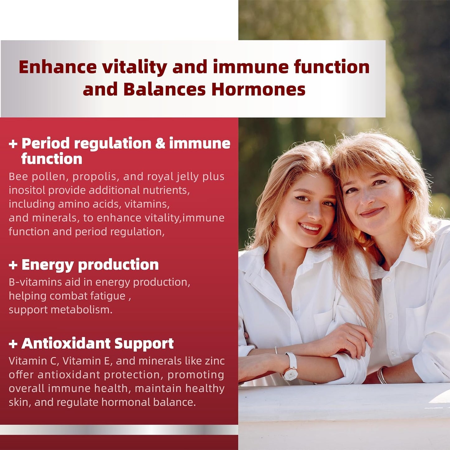 Lerinettia Women's 50+ Multivitamin with Immune Health Support, Calcium, Zinc - 120 Count Vegan Formula