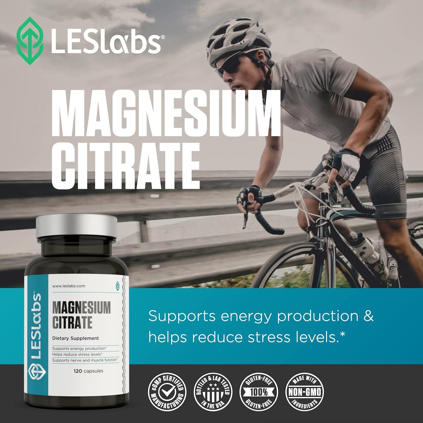LES Labs Cortisol Manager and Magnesium Bundle for Relaxation and Sleep Support