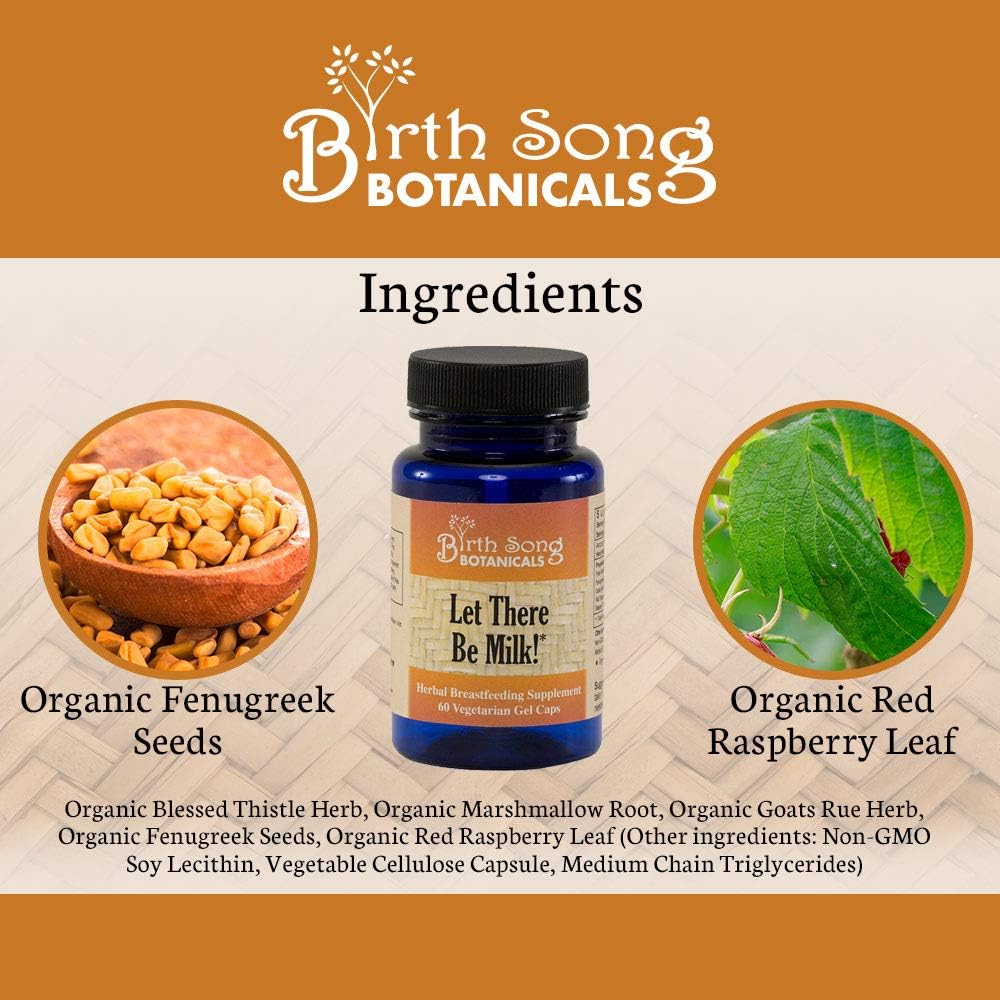 Let There Be Milk! Herbal Breastfeeding Support Supplement - 60 Vegetarian Liquid Capsules