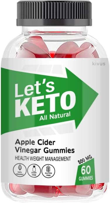 Let's Keto Apple Cider Vinegar Gummies - Single Bottle, 60 Gummies